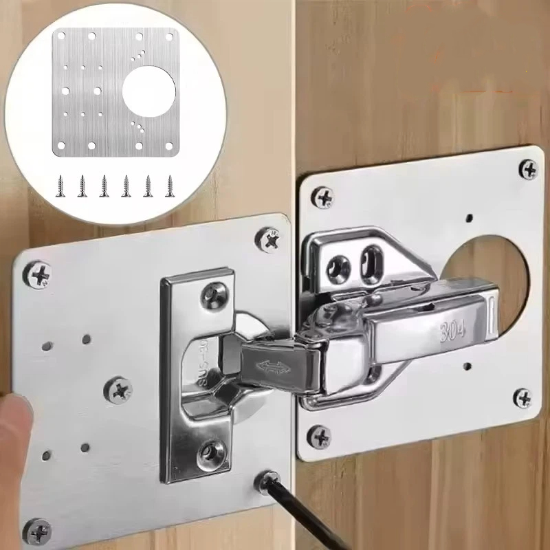 Furniture Hardware Replacement Parts - 스테인레스 스틸 캐비닛 힌지 수리 플레이트