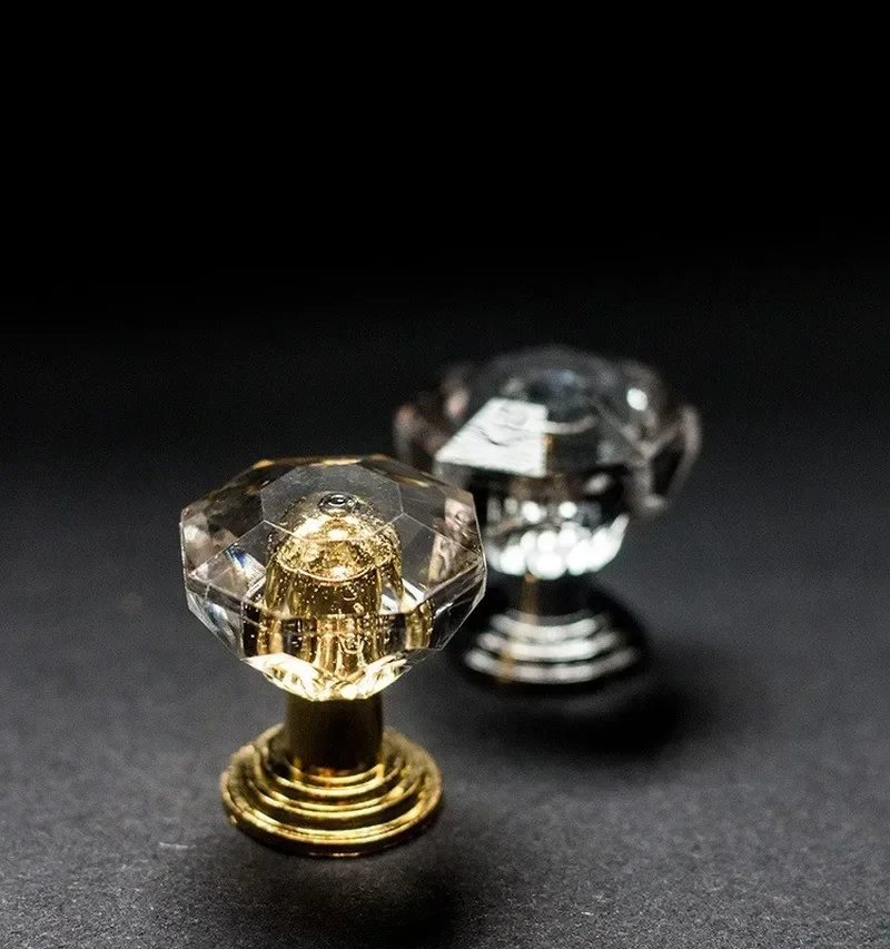 Drawer Pull Gold - 10 개/대 골드 다이아몬드 크리스탈 서랍