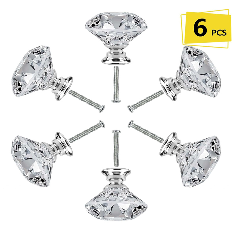 Furniture Hardware Suppliers - 6Pcs 나사가있는 캐비닛 손잡이 30mm 원형