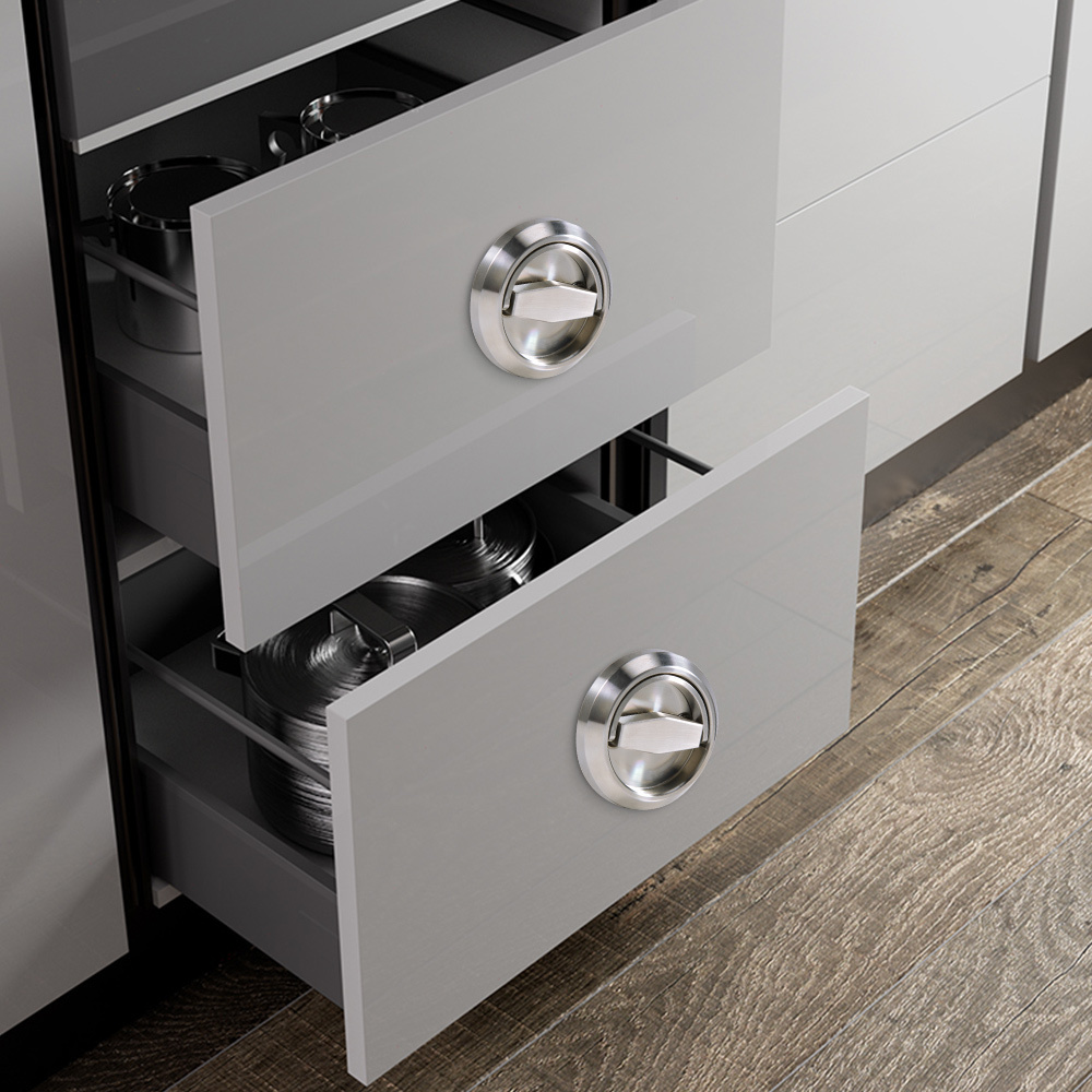 스테인레스 스틸 숨겨진 캐비닛 손잡이 및 손잡이, 둥근 - Furniture Hardware China 리뷰 및 가격
