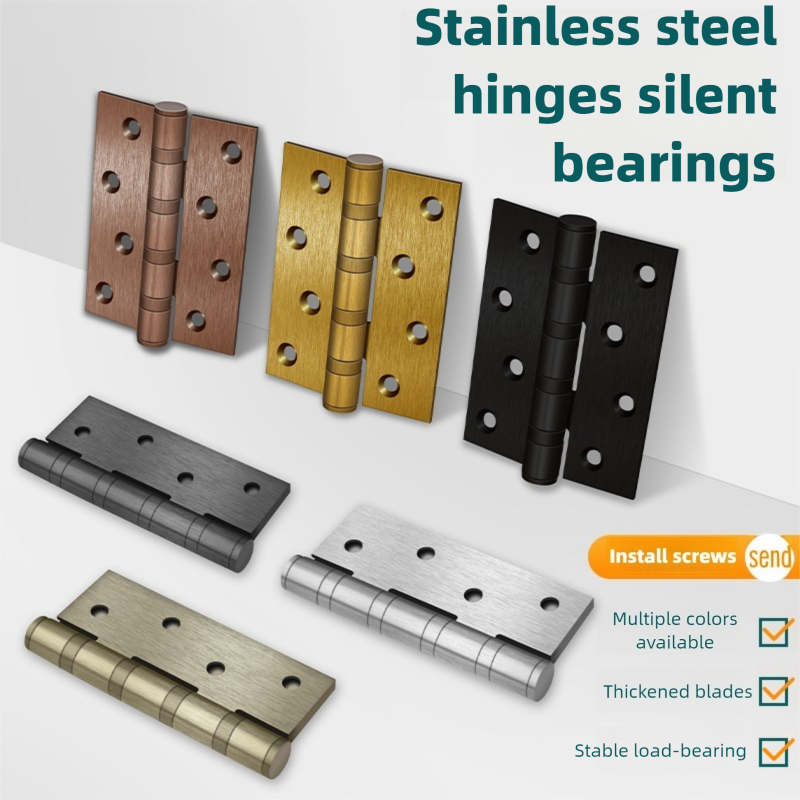 스테인레스 스틸 무소음 힌지 룸 도어 4인치 베어링 힌 - Furniture Hardware Replacement Parts 리뷰 및 가격