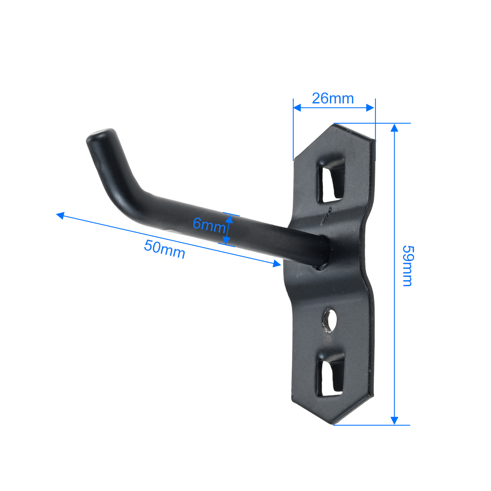 10개/세트 50mm 블랙홀 보드 훅 스틸 주방/정원/ - Furniture Hardware Fitting 리뷰 및 가격