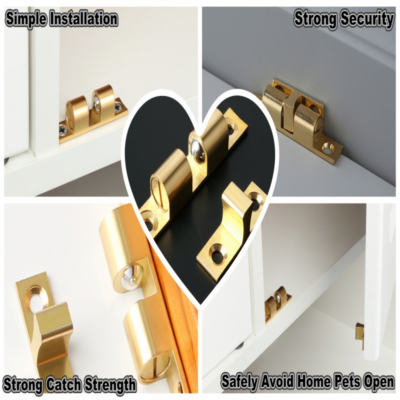 3/6pcs 캐비닛 옷장 도어 볼 캐치, 황동 더블 롤 - Furniture Hardware Suppliers 리뷰 및 가격