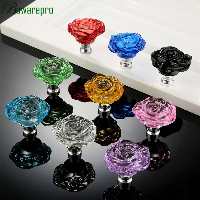 Bowarepro 50MM 크리스탈 로즈 유리 손잡이  - Furniture Hardware Suppliers 리뷰 및 가격