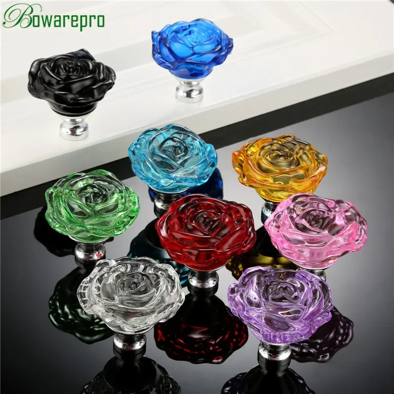 Bowarepro 50MM 크리스탈 로즈 유리 손잡이  - Furniture Hardware Suppliers 리뷰 및 가격