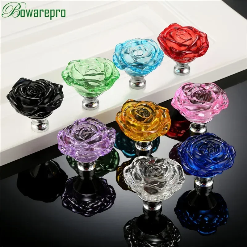 Bowarepro 50MM 크리스탈 로즈 유리 손잡이  - Furniture Hardware Suppliers 리뷰 및 가격