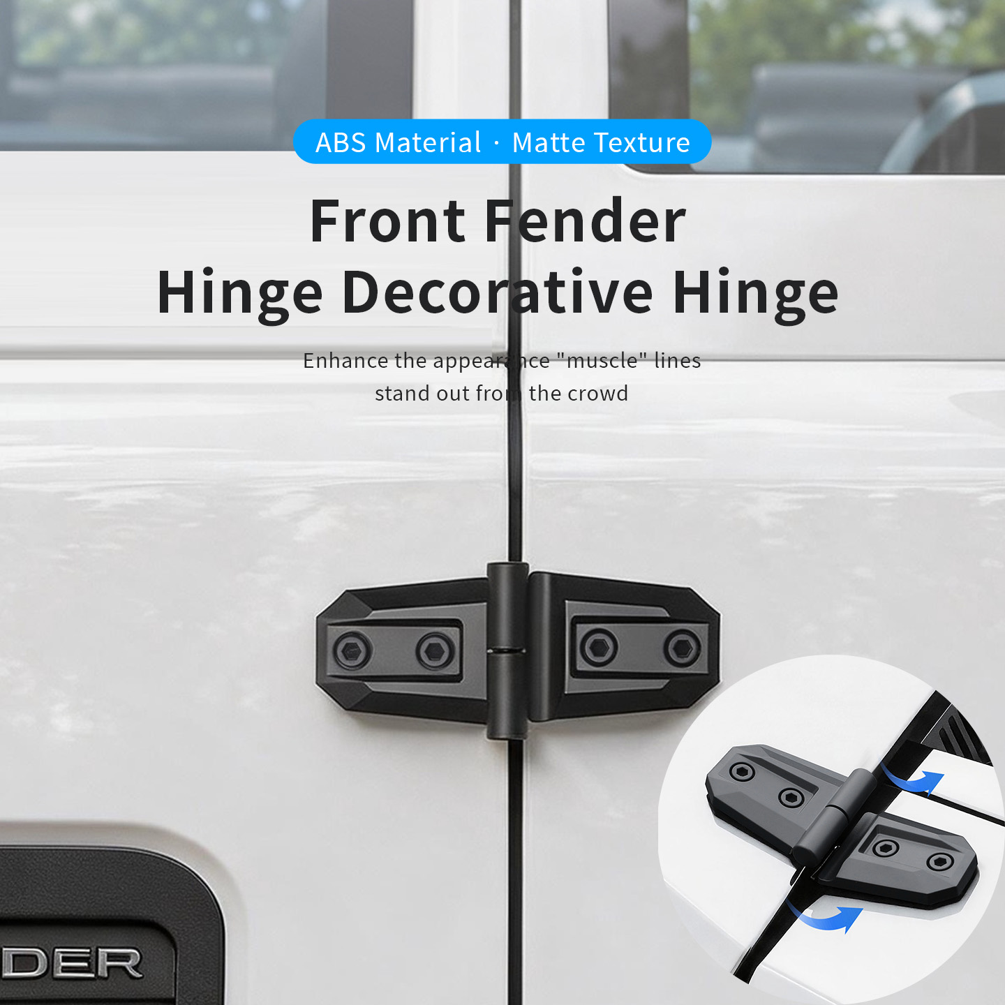 2PCS ABS 자동차 엔진 후드 도어 힌지 장식 커버 - Furniture Hardware Fitting 리뷰 및 가격