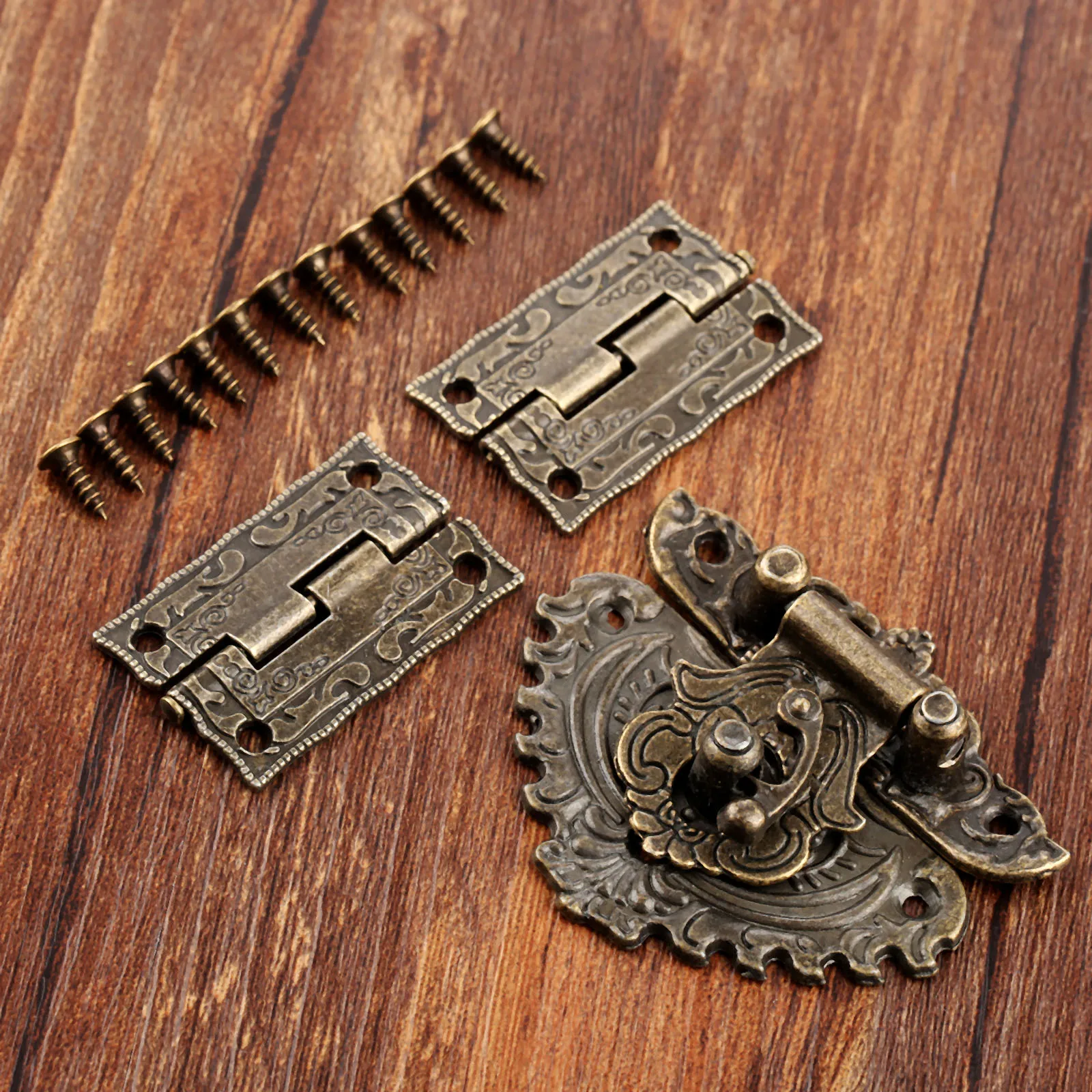 3 개/대 골동품 청동 자물쇠 나무 상자 래치 Hasp - Furniture Hardware Replacement Parts 리뷰 및 가격
