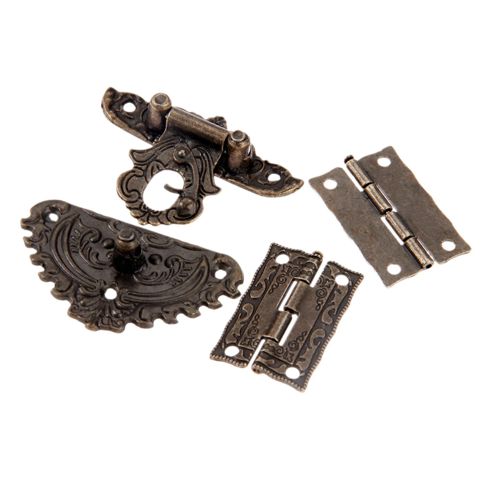 3 개/대 골동품 청동 자물쇠 나무 상자 래치 Hasp - Furniture Hardware Replacement Parts 리뷰 및 가격