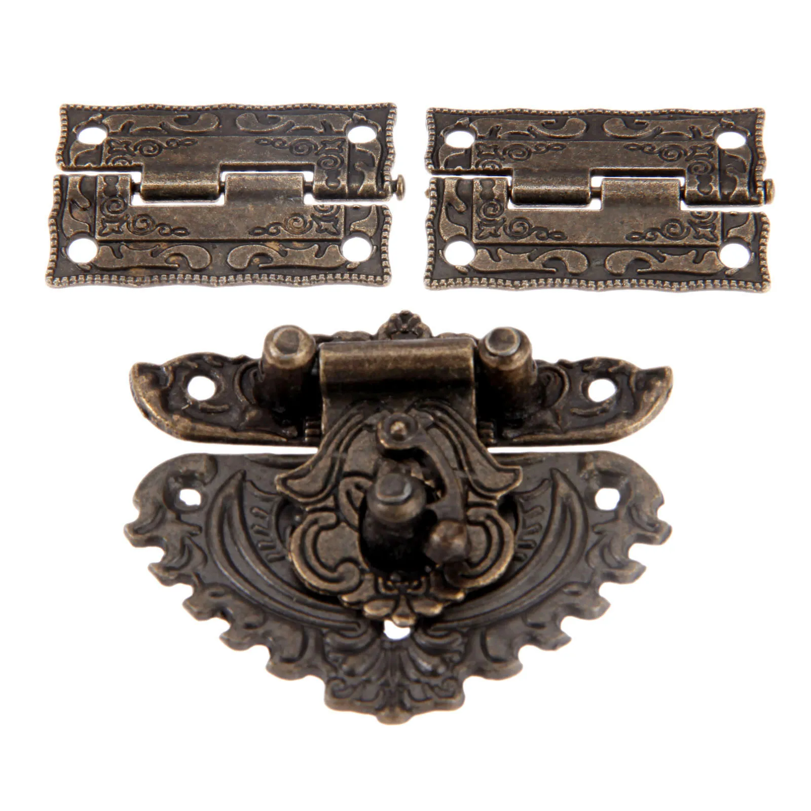 3 개/대 골동품 청동 자물쇠 나무 상자 래치 Hasp - Furniture Hardware Replacement Parts 리뷰 및 가격