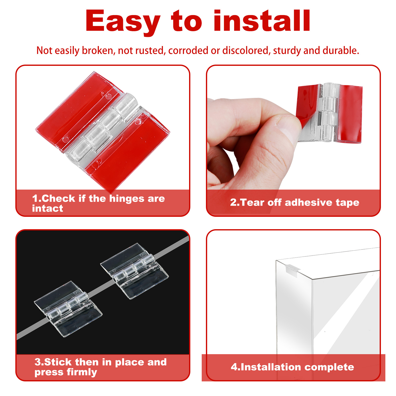 접이식 경첩 아크릴 투명 경첩, 자체 접착 경첩 플라스 - Furniture Hardware Replacement Parts 리뷰 및 가격