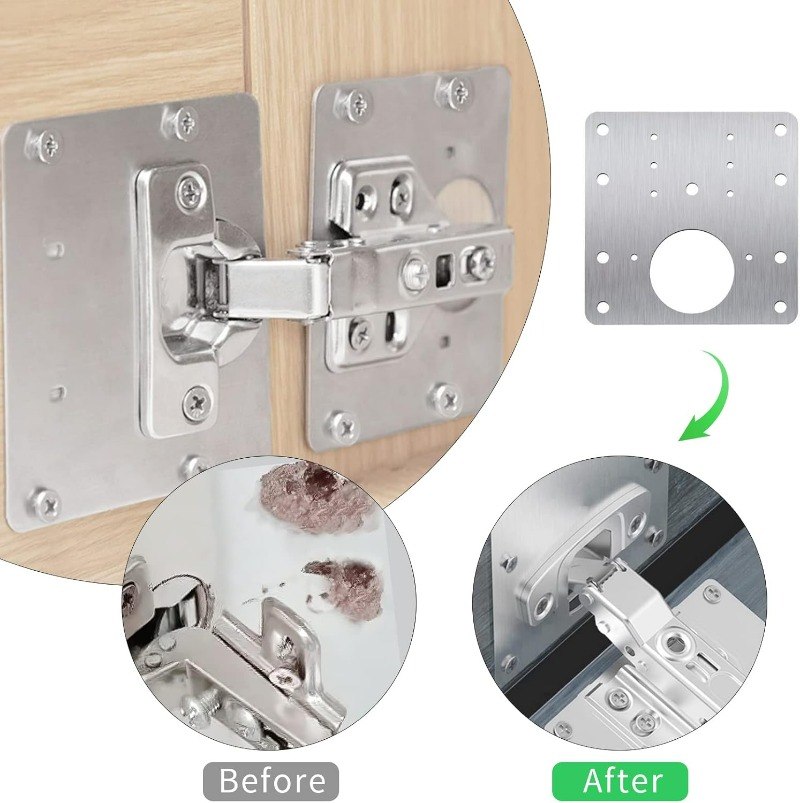 캐비닛 도어 힌지 수리 플레이트 스테인레스 스틸 가구  - Furniture Hardware Replacement Parts 리뷰 및 가격