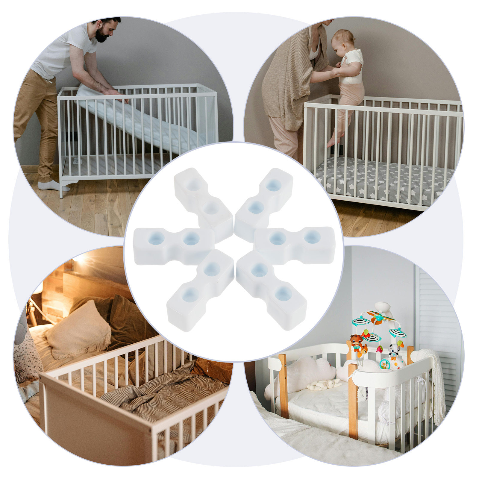 아기 침대용 나사 20개, 플라스틱 보드 고정 핀, 침 - Furniture Hardware Fitting 리뷰 및 가격