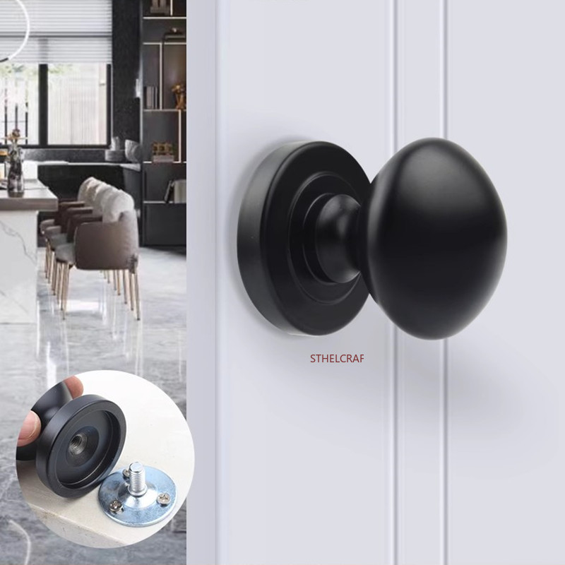 아연 합금 헛간 문 손잡이 실내 침실 나무 문 라운드  - Furniture Hardware China 리뷰 및 가격